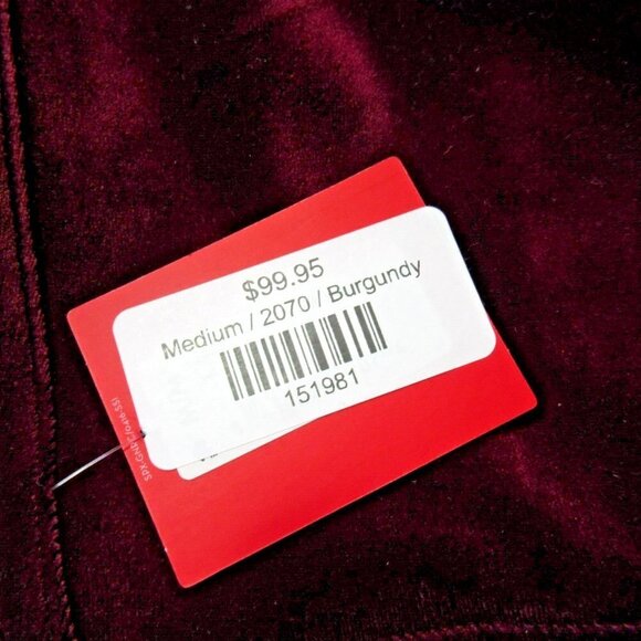 NWT SPANX 2070 High Waist Stretch Velvet Leggings in Rich Burgundy M $98 - Picture 3 of 6